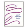 Can't Thank You Enough Wave Letterpress Greeting Card with Envelope