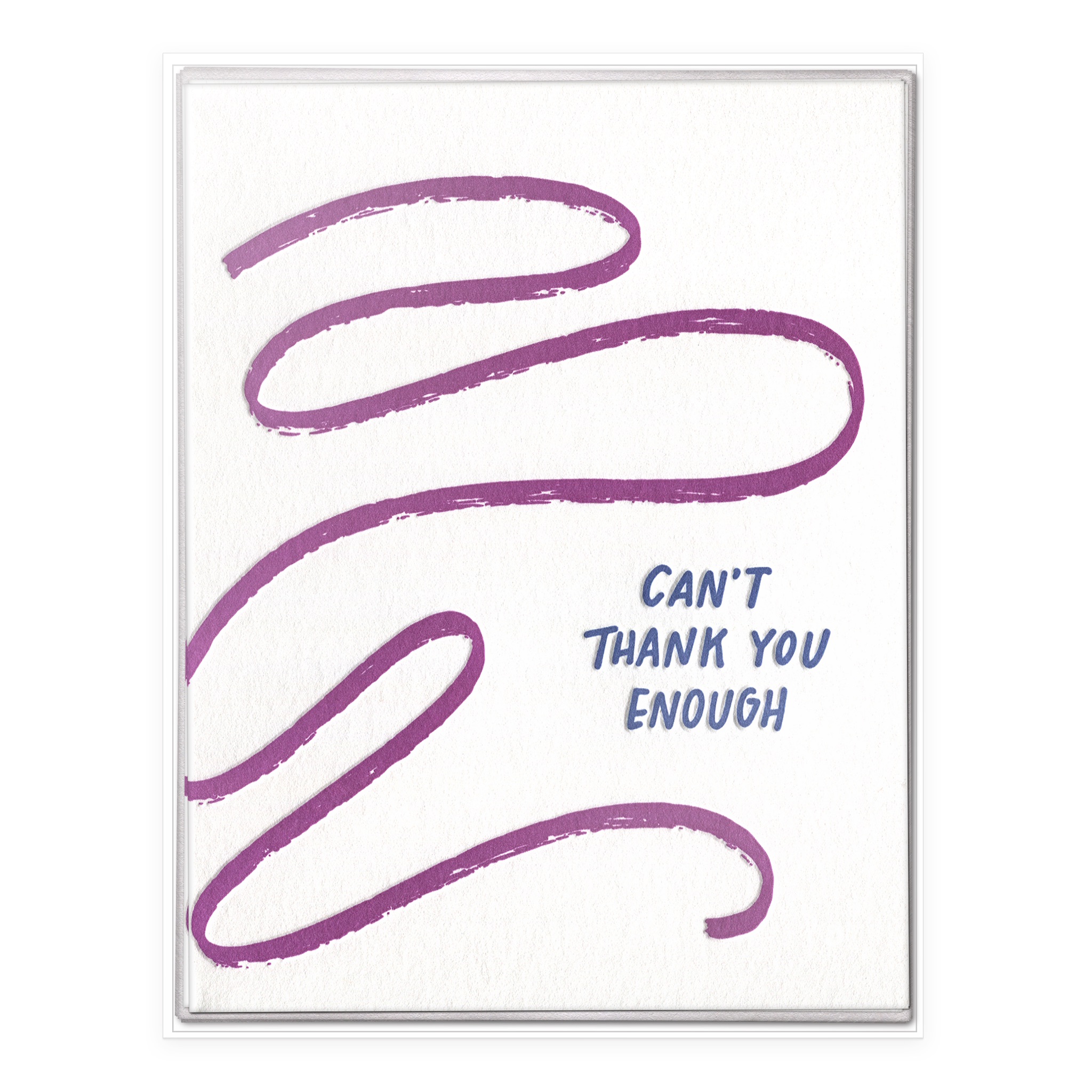 Can't Thank You Enough Wave Letterpress Greeting Card Boxed Set of Six