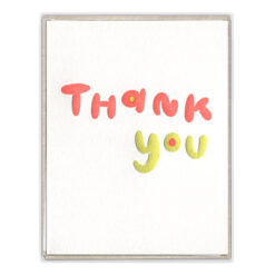 Thank You Bubble Letterpress Greeting Card Boxed Set of Six