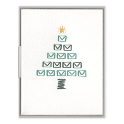 Snail Mail Holiday Letterpress Greeting Card with Envelope