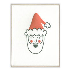 Jolly Santa Letterpress Greeting Card Boxed Set of Six