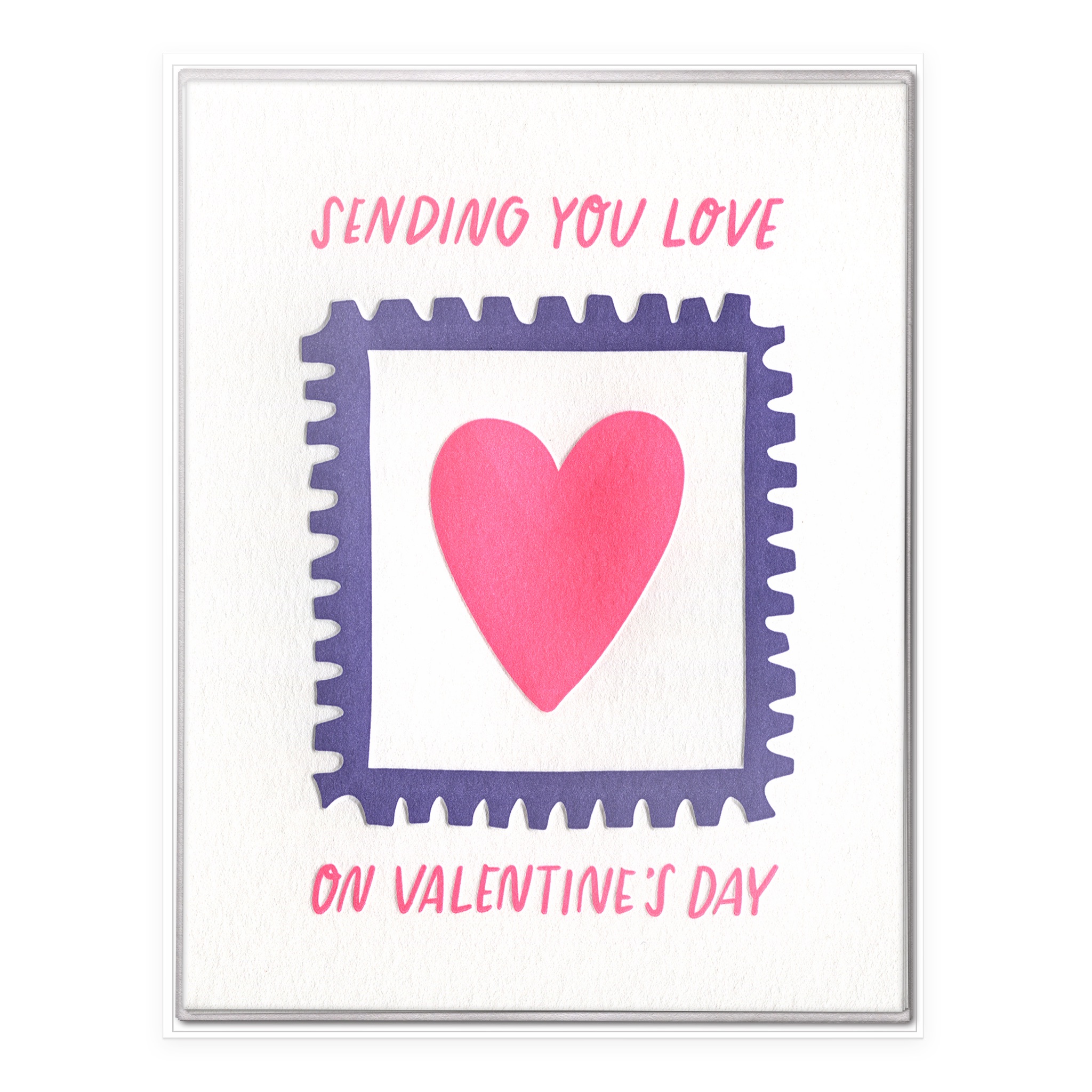 Sending Love Stamp Letterpress Greeting Card Boxed Set of Six