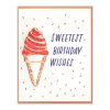 Sweetest Birthday Wishes Letterpress Greeting Card