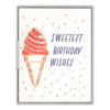 Sweetest Birthday Wishes Letterpress Greeting Card