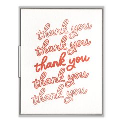 Iconic Thank You Letterpress Greeting Card with Envelope