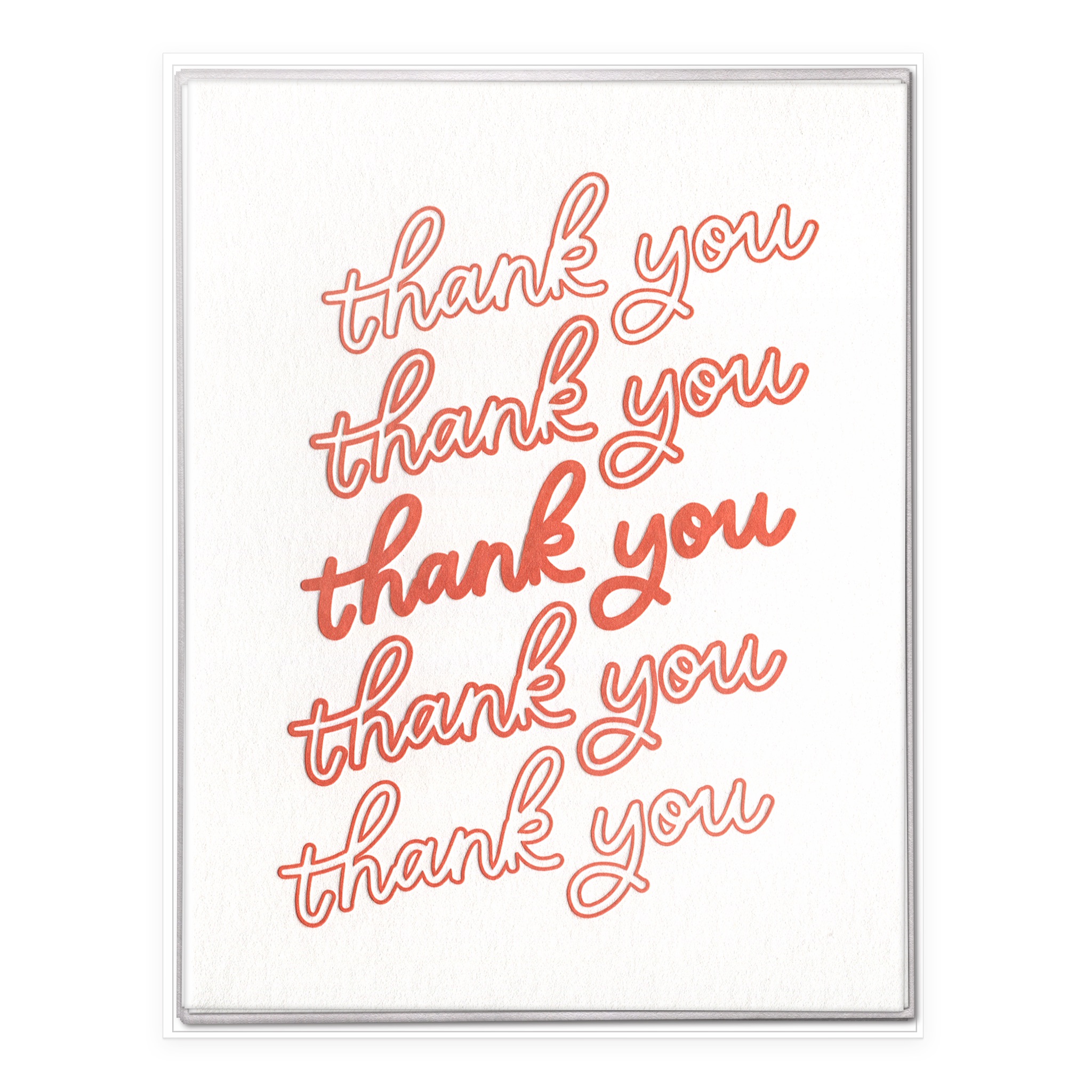 Iconic Thank You Letterpress Greeting Card Boxed Set of Six