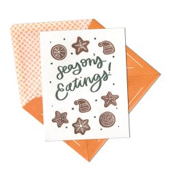 Season's Eatings Letterpress Greeting Card with Envelope