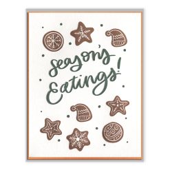 Season's Eatings Letterpress Greeting Card with Envelope