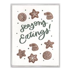 Season's Eatings Letterpress Greeting Card Boxed Set of Six
