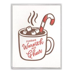 Mug of Warmth and Cheer Letterpress Greeting Card Boxed Set of Six