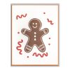 Gingerbread Friend Letterpress Greeting Card with Envelope