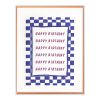 Birthday Checkerboard Letterpress Greeting Card