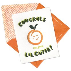 Lil Cutie Letterpress Greeting Card with Envelope