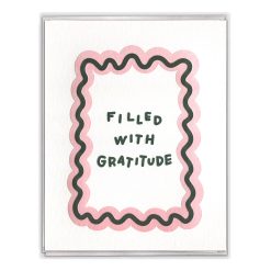 Filled with Gratitude Letterpress Greeting Card Boxed Set of Six