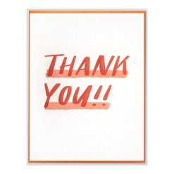 Thank You Underline Letterpress Greeting Card with Envelope