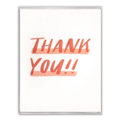 Thank You Underline Letterpress Greeting Card Boxed Set of Six