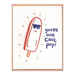 Cool Pop Letterpress Greeting Card