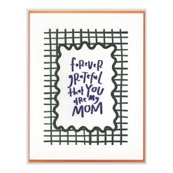 Forever Grateful Letterpress Greeting Card