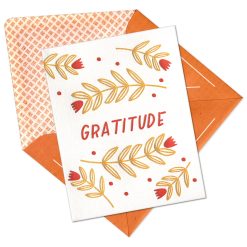 Harvest Gratitude Letterpress Greeting Card with Envelope