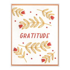 Harvest Gratitude Letterpress Greeting Card with Envelope