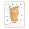 Hoppy Birthday Letterpress Greeting Card