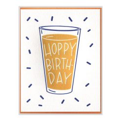 Hoppy Birthday Letterpress Greeting Card