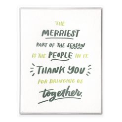 Holiday Party Thank You Letterpress Greeting Card Boxed Set of Six